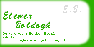 elemer boldogh business card